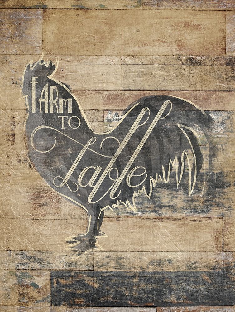 Farm To Table Rooster art print by OnRei for $57.95 CAD