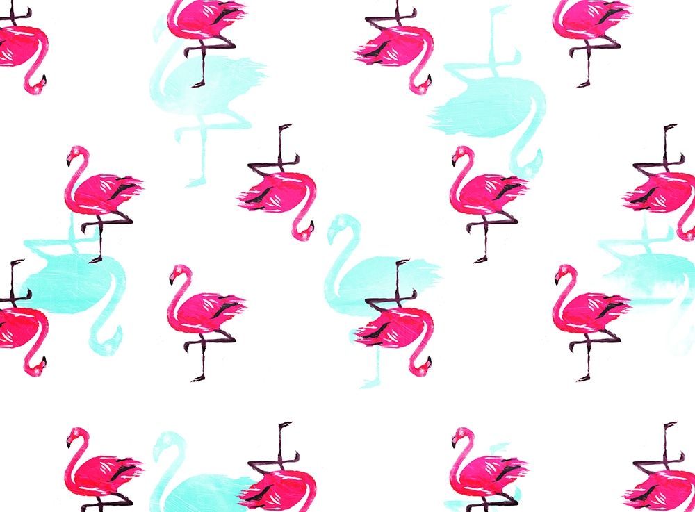 Flamingo Pattern art print by OnRei for $57.95 CAD