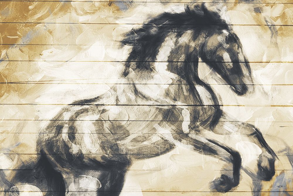 Horse Painted On Wood art print by OnRei for $57.95 CAD