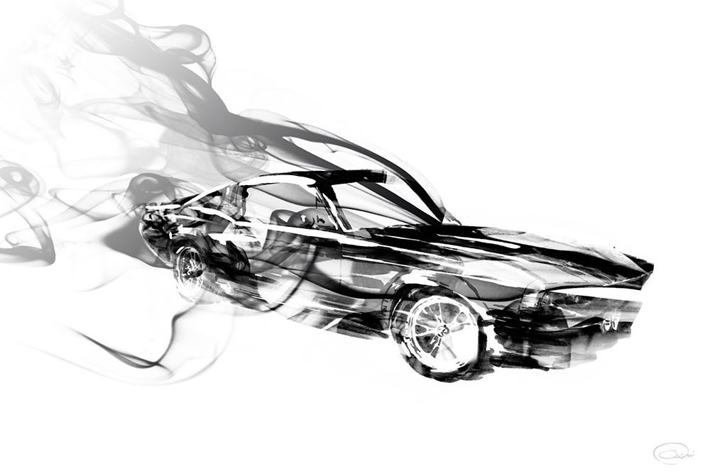 Smokin Car art print by OnRei for $57.95 CAD
