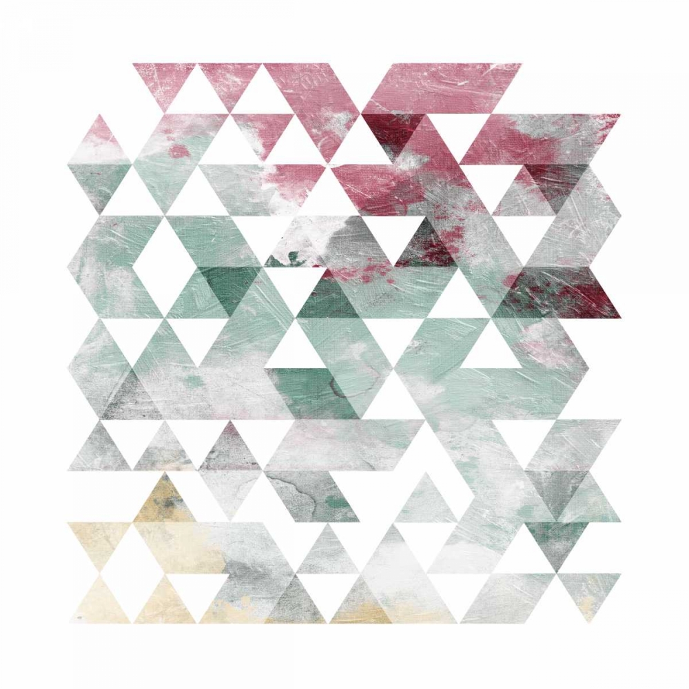 Rose Marble Triangles art print by OnRei for $57.95 CAD
