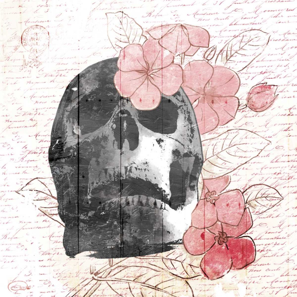 Floral Skull Mate art print by OnRei for $57.95 CAD