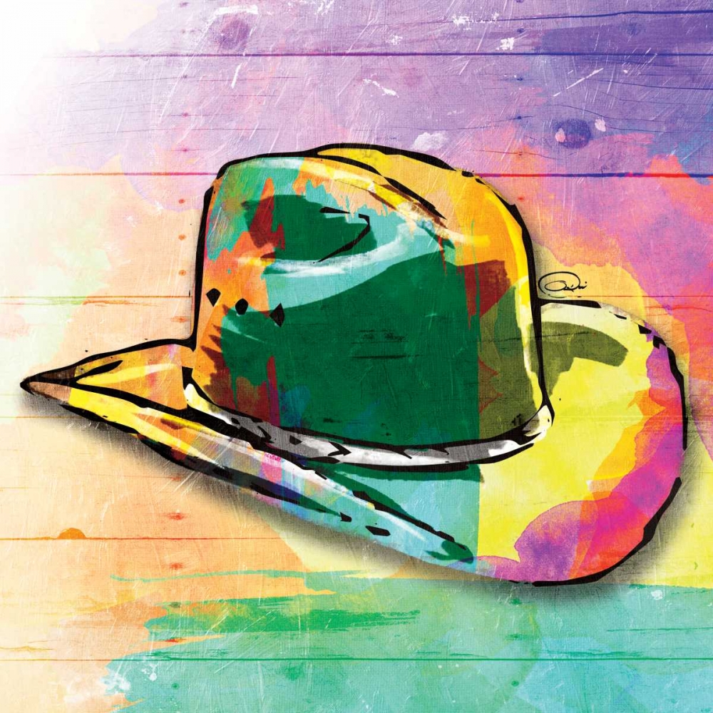 Colorful Hat art print by OnRei for $57.95 CAD
