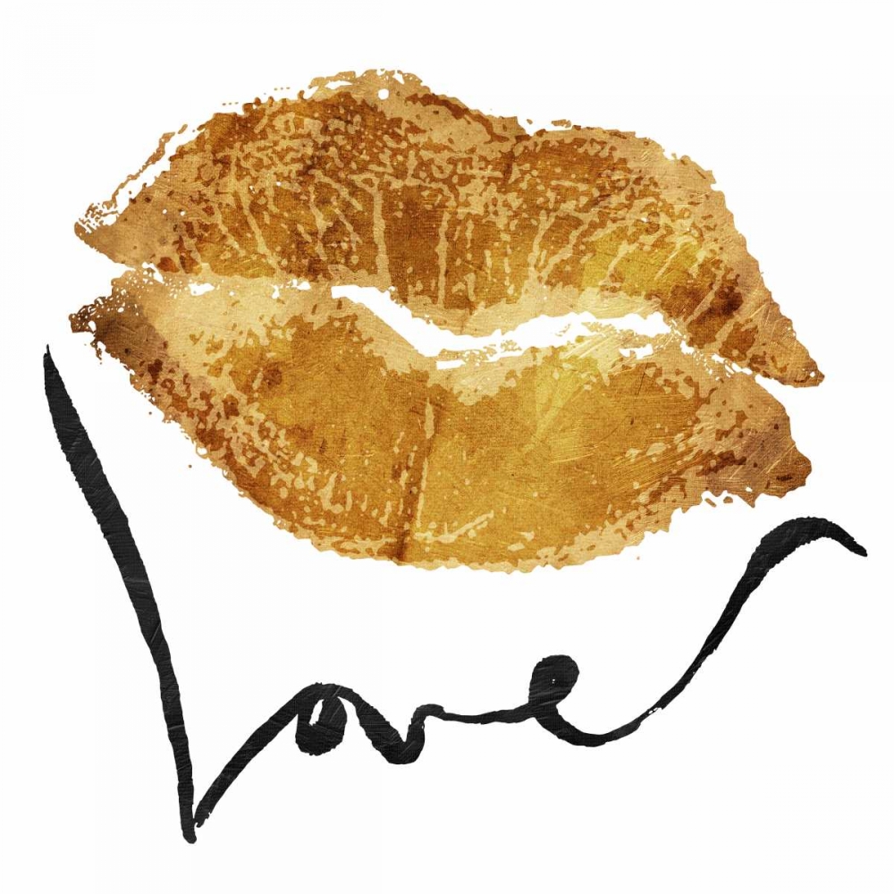 Love Lips Gold art print by OnRei for $57.95 CAD