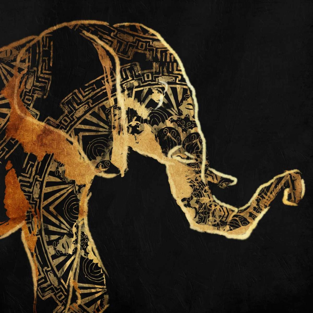 Patterned Elephant art print by OnRei for $57.95 CAD