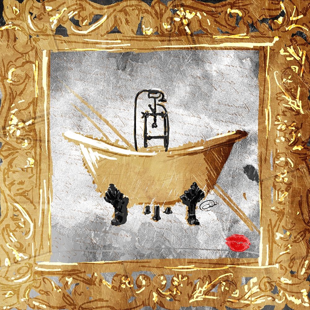 Golden Bath Kiss art print by OnRei for $57.95 CAD