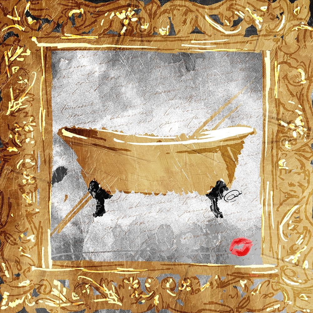 Golden Bath Kiss Mate art print by OnRei for $57.95 CAD
