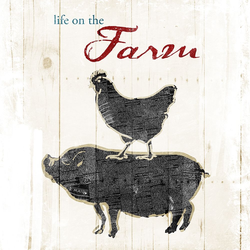 Farm To Chicken Pig art print by OnRei for $57.95 CAD