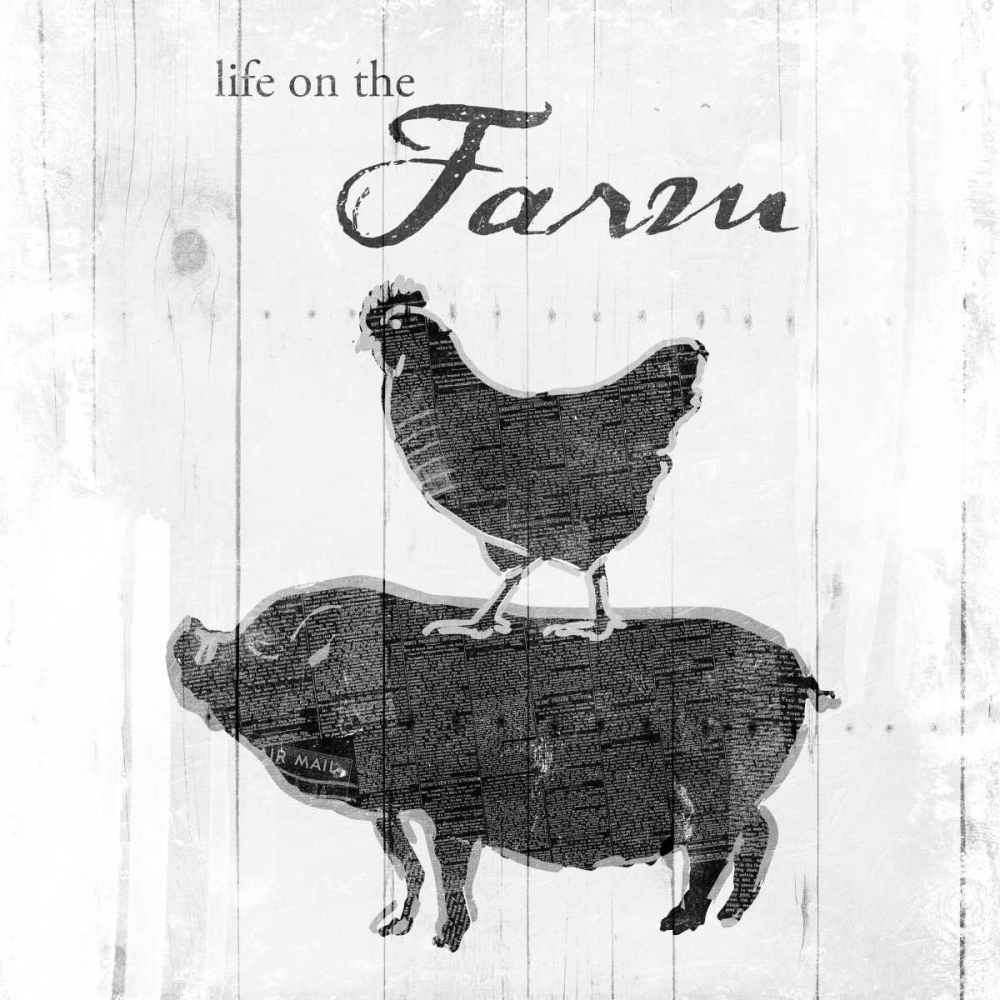 Farm to Chicken and Pig art print by OnRei for $57.95 CAD