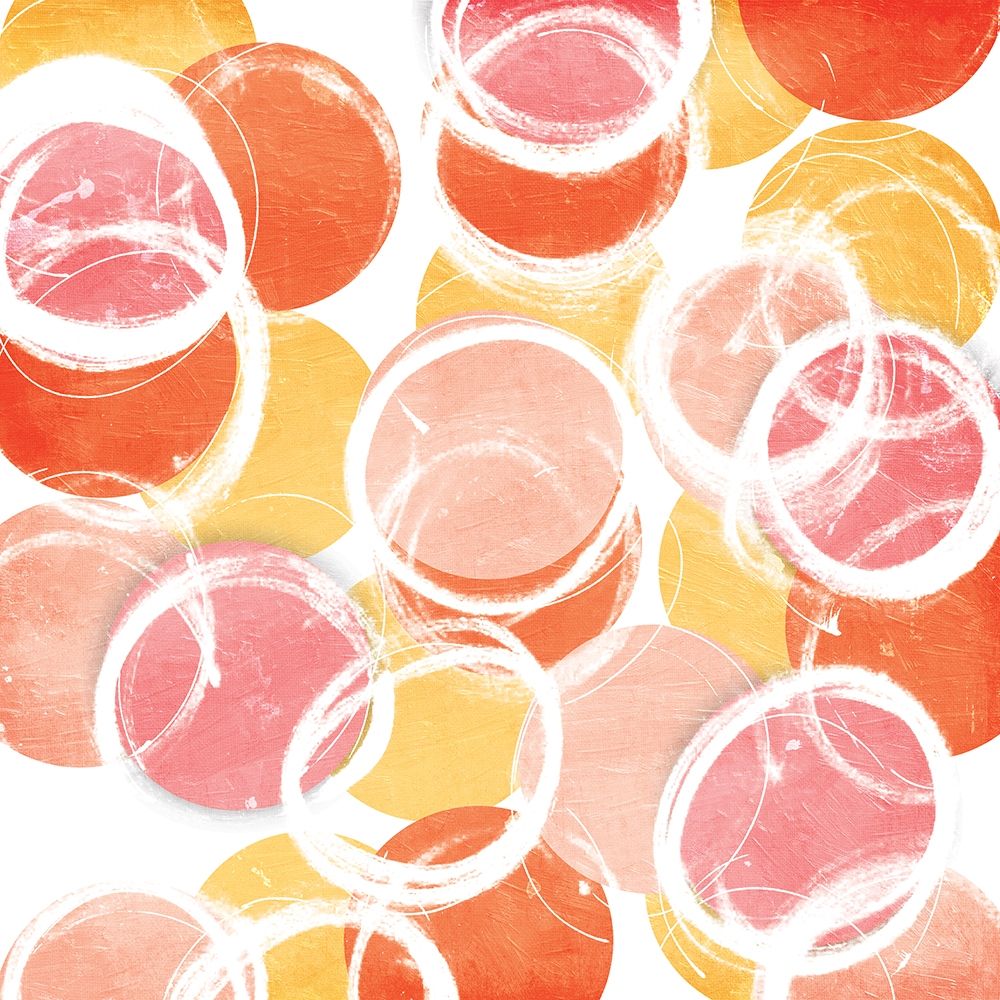 Circular Abstract Blush Orange art print by OnRei for $57.95 CAD