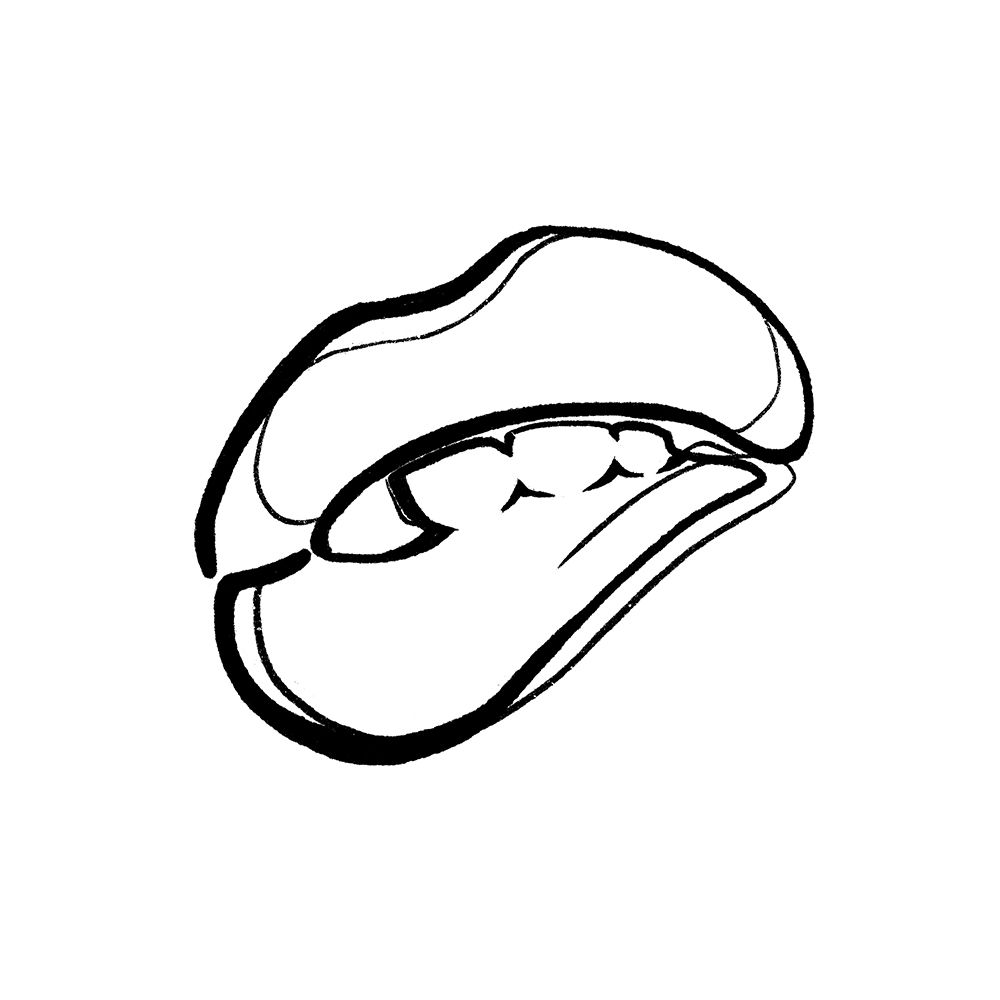Scribble Lips art print by OnRei for $57.95 CAD