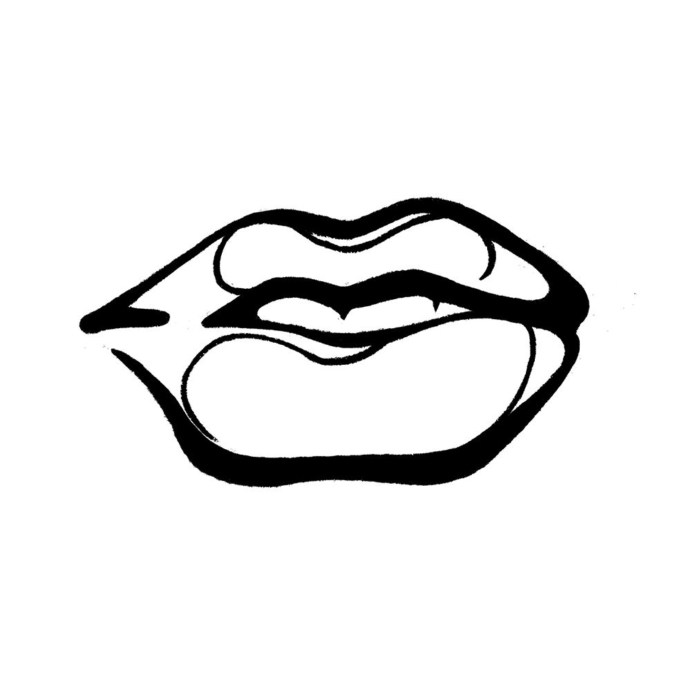 Scribble Lips Mate art print by OnRei for $57.95 CAD