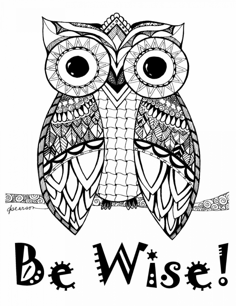Be Wise Owl art print by Debbie Pearson for $57.95 CAD