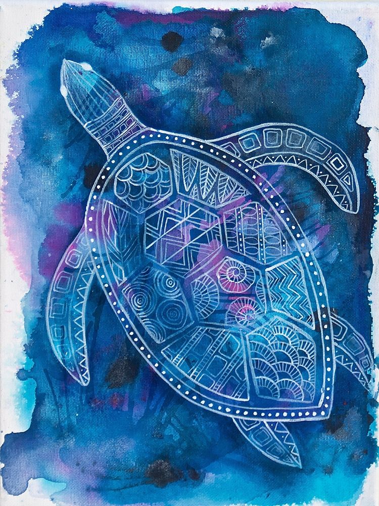 Vibrant Turtle 2 art print by Pam Varacek for $57.95 CAD