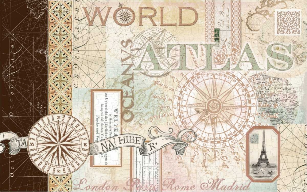 World Atlas 1 art print by Candace Allen for $57.95 CAD
