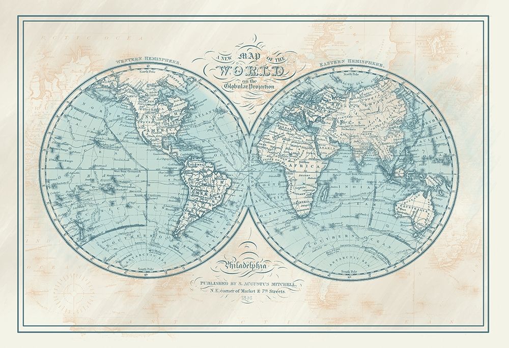 Vintage Maps 1 art print by Candace Allen for $57.95 CAD