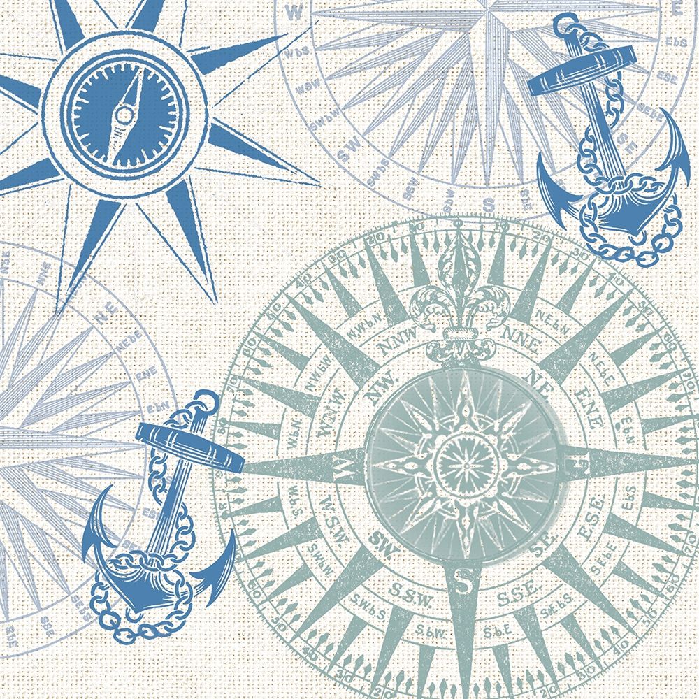 By The Sea Compass Rose 1 art print by Candace Allen for $57.95 CAD