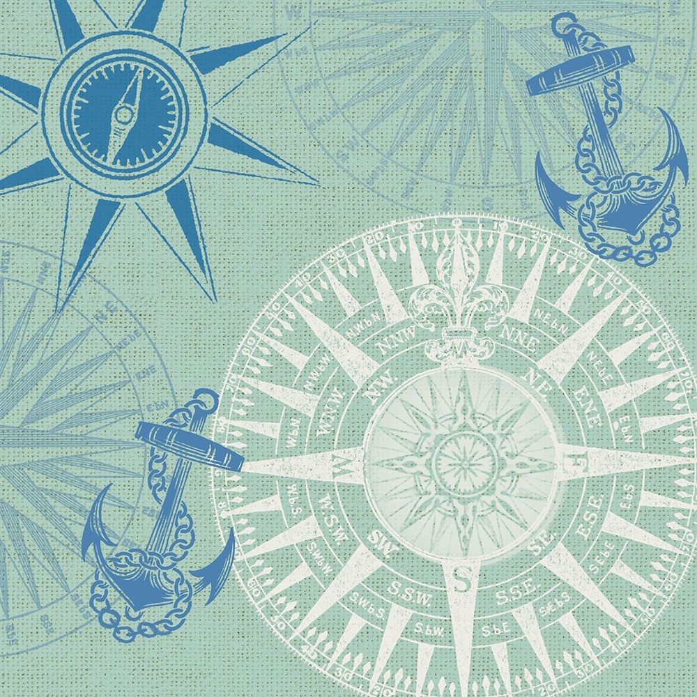 By The Sea Compass Rose 2 art print by Candace Allen for $57.95 CAD