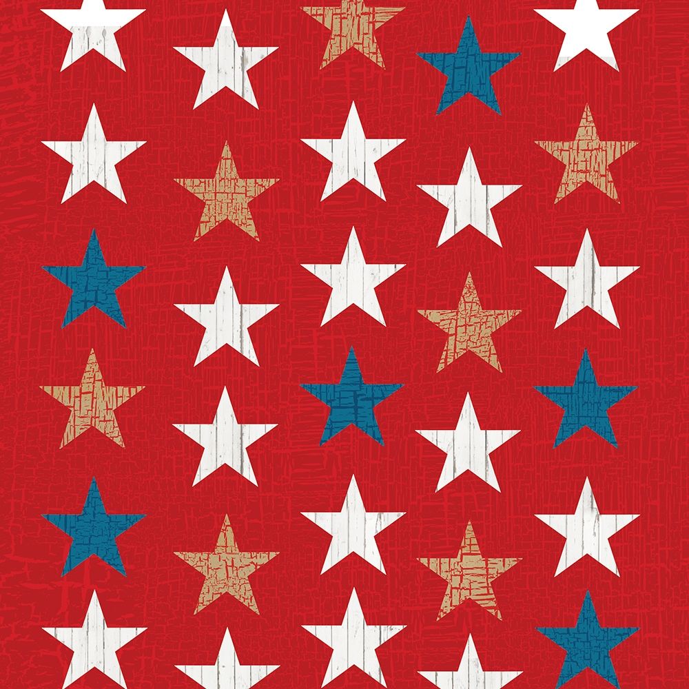 Americana Star Red art print by Candace Allen for $57.95 CAD