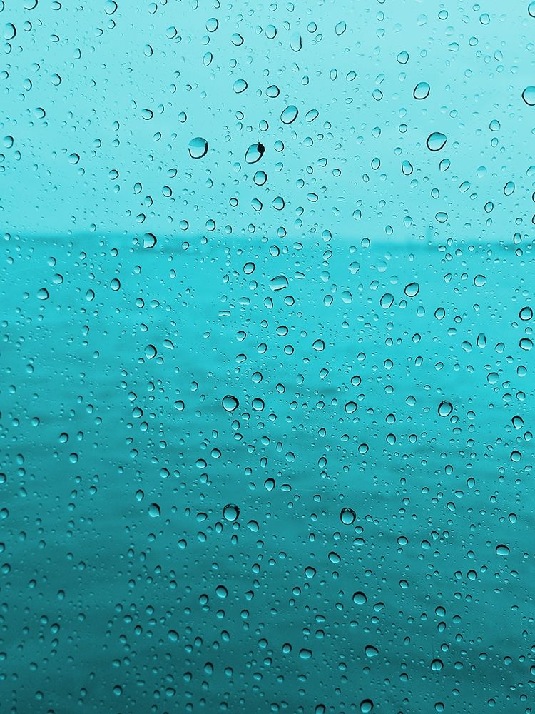 Teal Rain Drops art print by Sheldon Lewis for $57.95 CAD