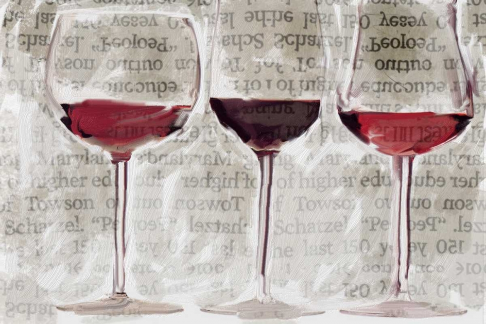 3 Wine Glasses art print by Sarah Butcher for $57.95 CAD