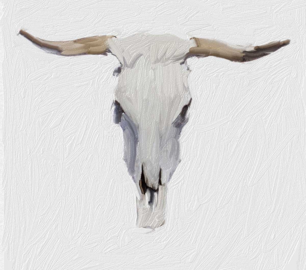 Alabaster Cow Skull art print by Sarah Butcher for $57.95 CAD