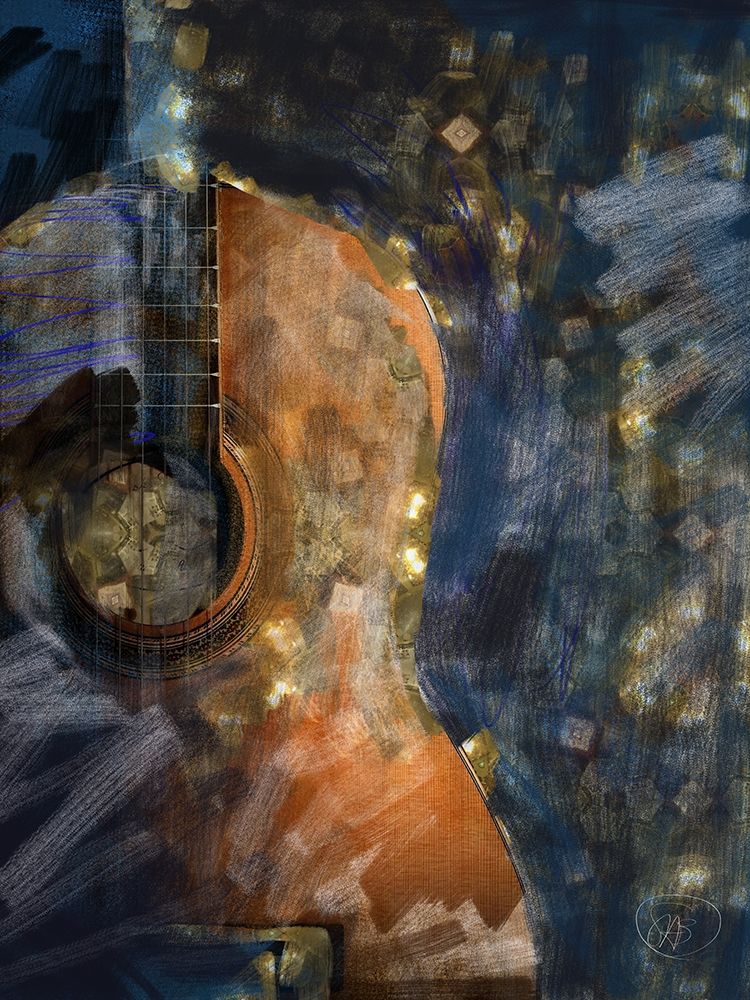 Guitar Lights art print by Sarah Butcher for $57.95 CAD