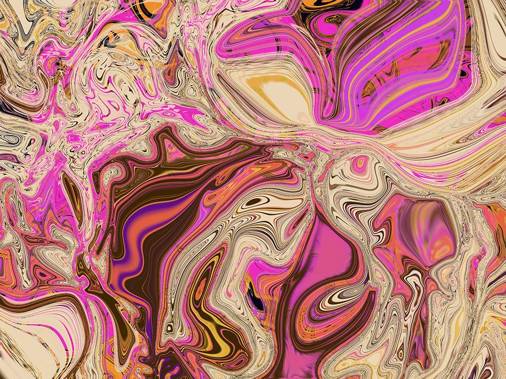 Pink and Tan Paint Pour art print by Sarah Butcher for $57.95 CAD