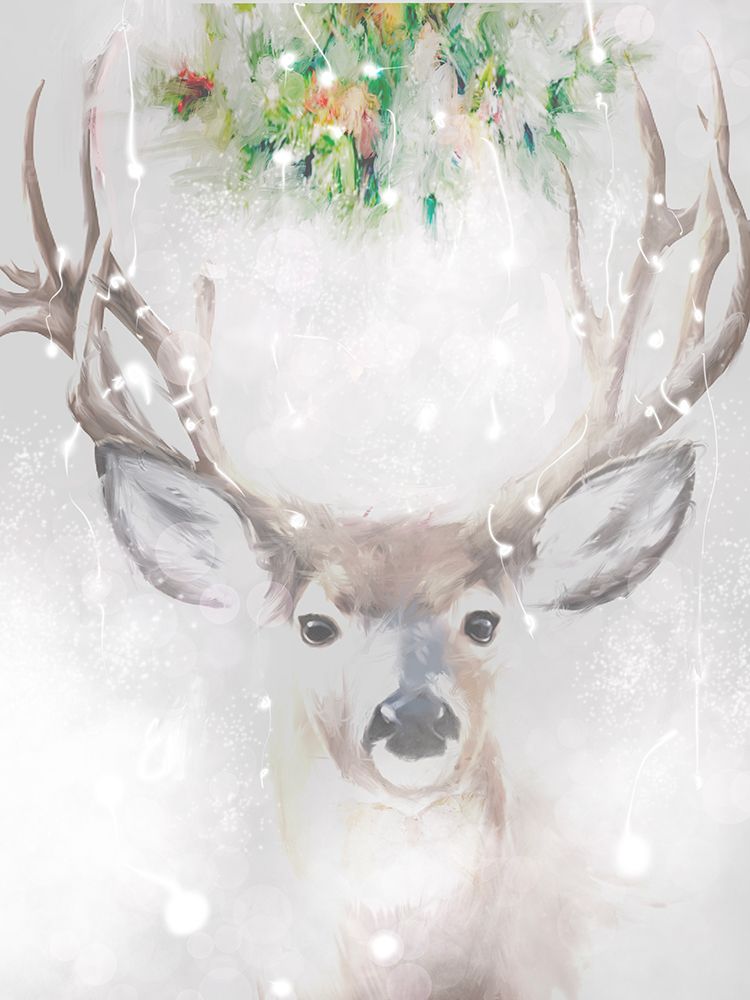 Festive Deer art print by Sarah Butcher for $57.95 CAD