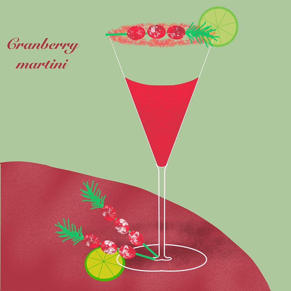 Cranberry Martini art print by Siotia Swati for $57.95 CAD