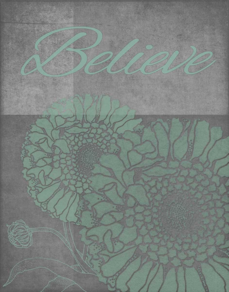 Floral Believe 4 art print by Tina Carlson for $57.95 CAD