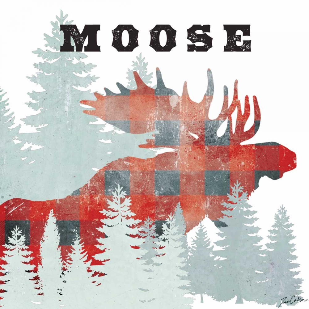 Moose Plaid art print by Tina Carlson for $57.95 CAD