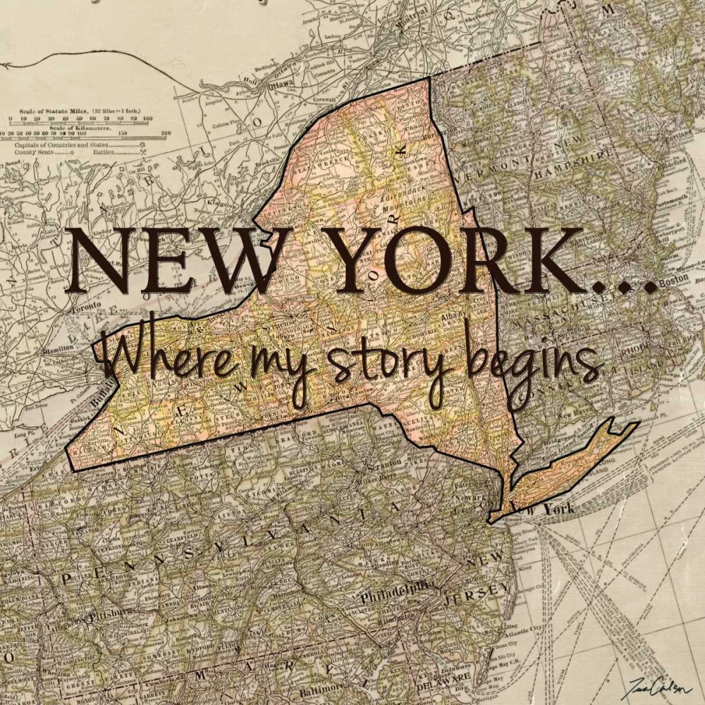 New York Story art print by Tina Carlson for $57.95 CAD