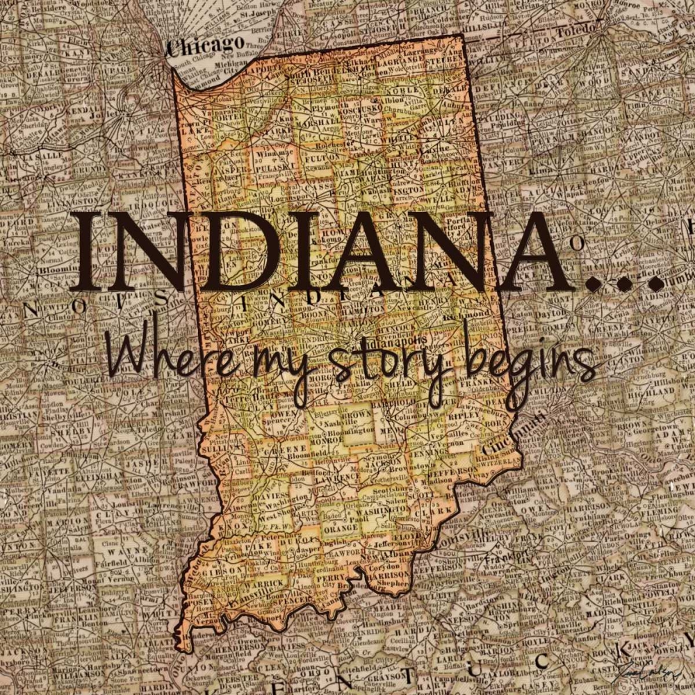 Story Indiana art print by Tina Carlson for $57.95 CAD