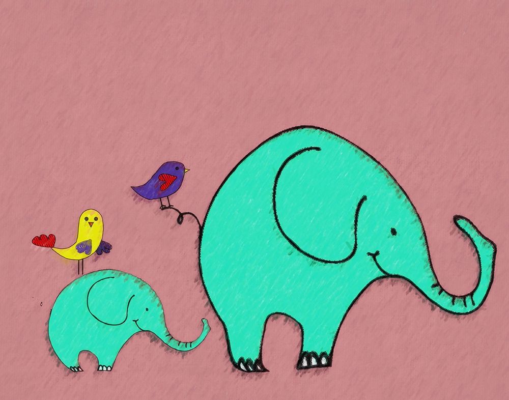 Whimsy Elephant II on Pink art print by Taylor Greene for $57.95 CAD