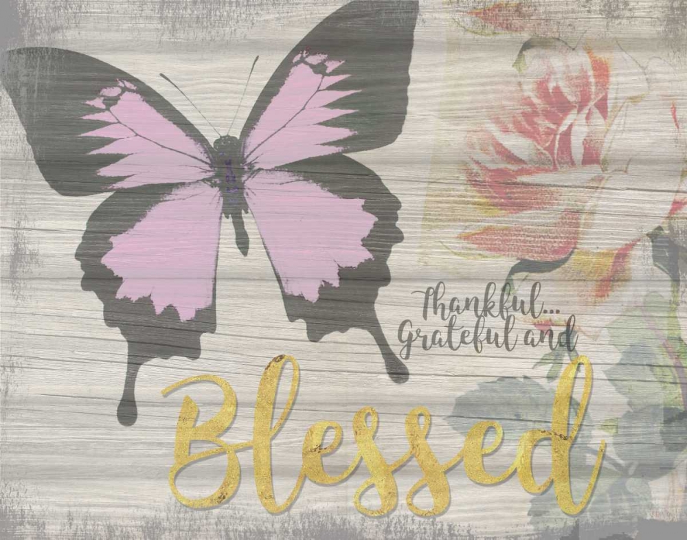 Thankful Grateful and Blessed art print by Taylor Greene for $57.95 CAD