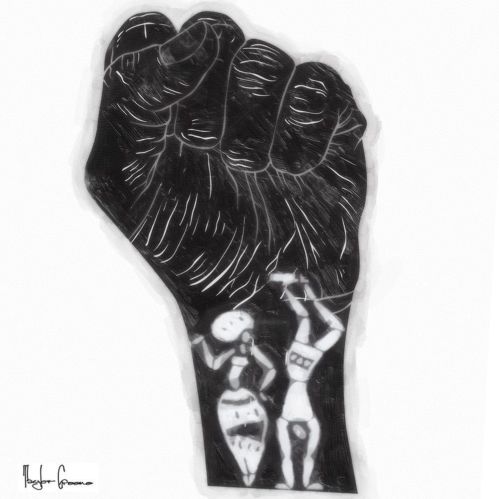 Black Fist art print by Taylor Greene for $57.95 CAD