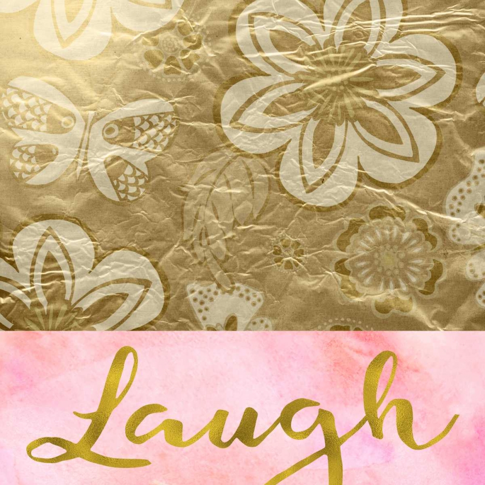 Laugh Golden Flowers art print by Taylor Greene for $57.95 CAD