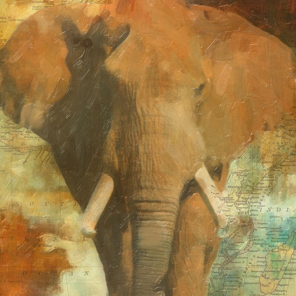 Global Elephant art print by Taylor Greene for $57.95 CAD