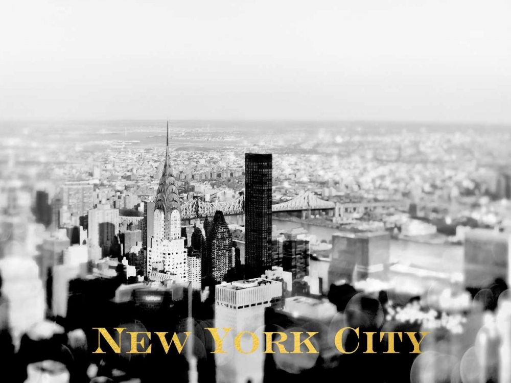 NYC Skyline Gold art print by Tracey Telik for $57.95 CAD