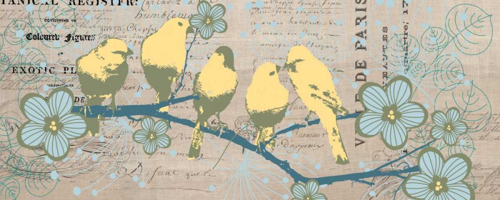 Bird Botanical Gray art print by Elizabeth Jordan for $57.95 CAD