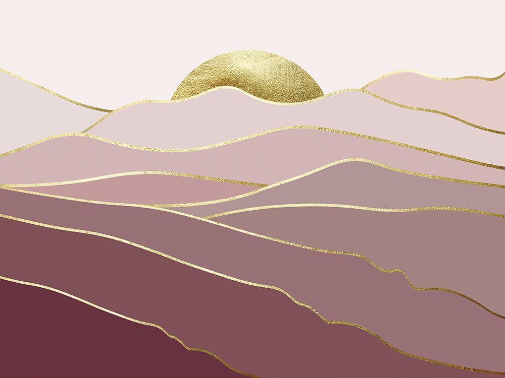 Landscape Pink Gold art print by Urban Epiphany for $57.95 CAD