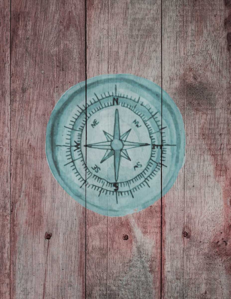 Teal Compass 2 art print by Victoria Brown for $57.95 CAD