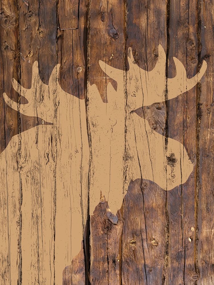 Wooden Moose art print by Victoria Brown for $57.95 CAD