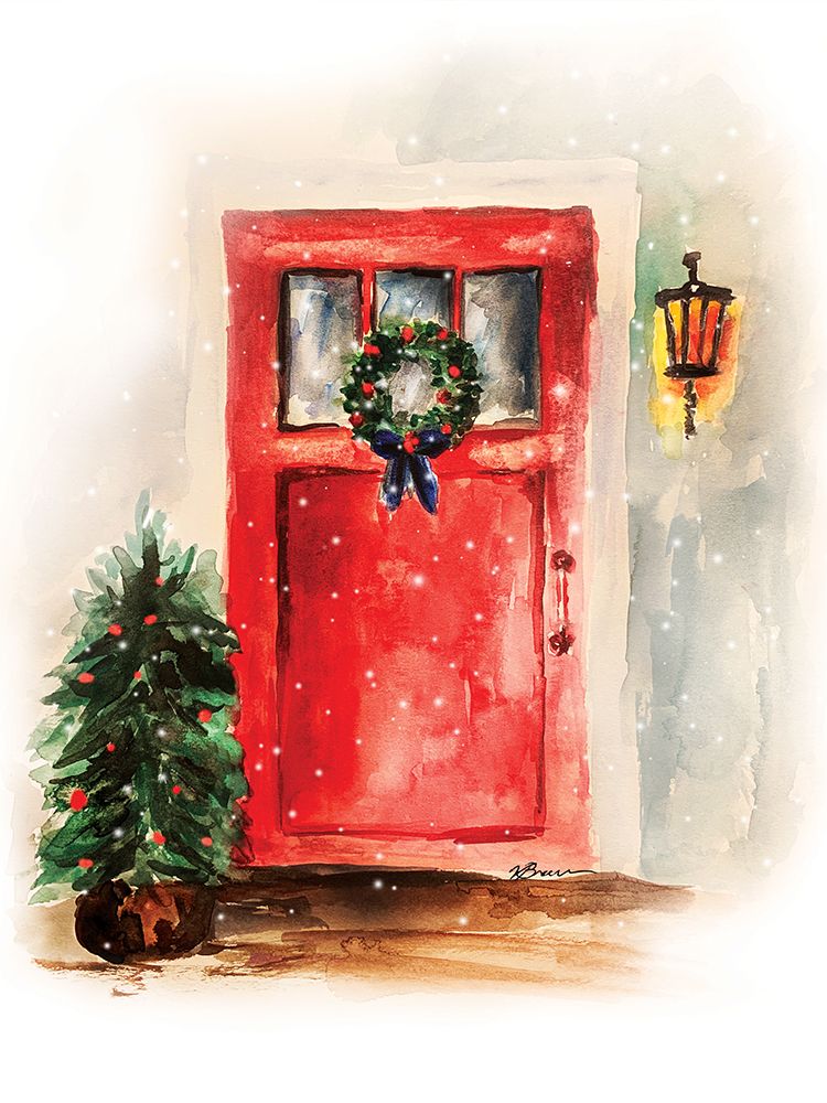 Christmas Door art print by Victoria Brown for $57.95 CAD