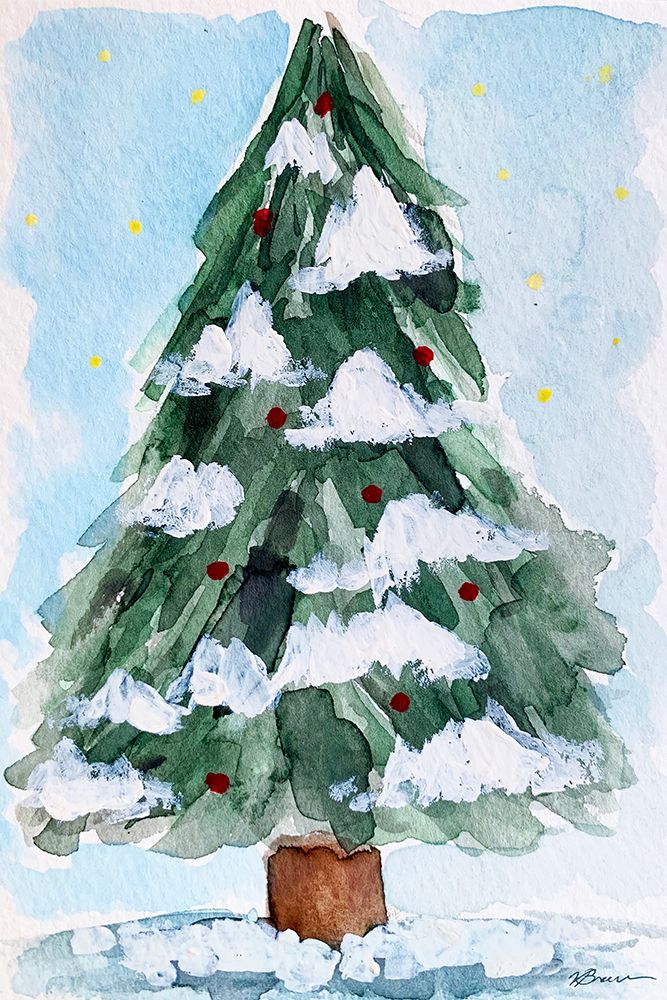 Christmas Tree Watercolor 2 art print by Victoria Brown for $57.95 CAD