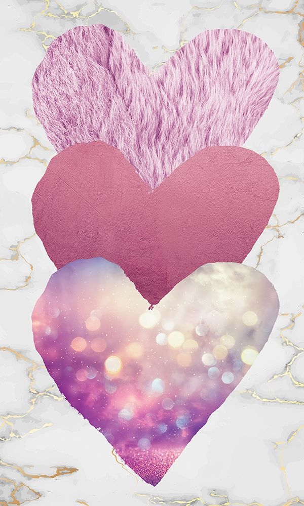 Triple Heart Pink art print by Victoria Brown for $57.95 CAD