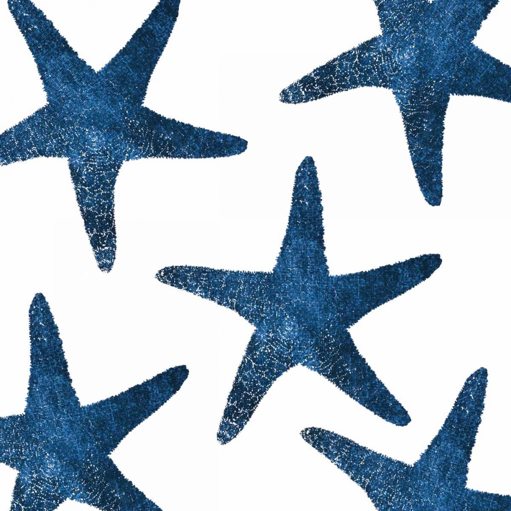 Navy Starfish Collage art print by Victoria Brown for $57.95 CAD