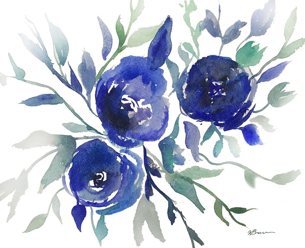 Blue Roses art print by Victoria Brown for $57.95 CAD
