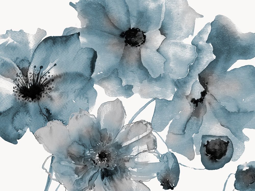 Blue Poppy Bouquet art print by Victoria Brown for $57.95 CAD